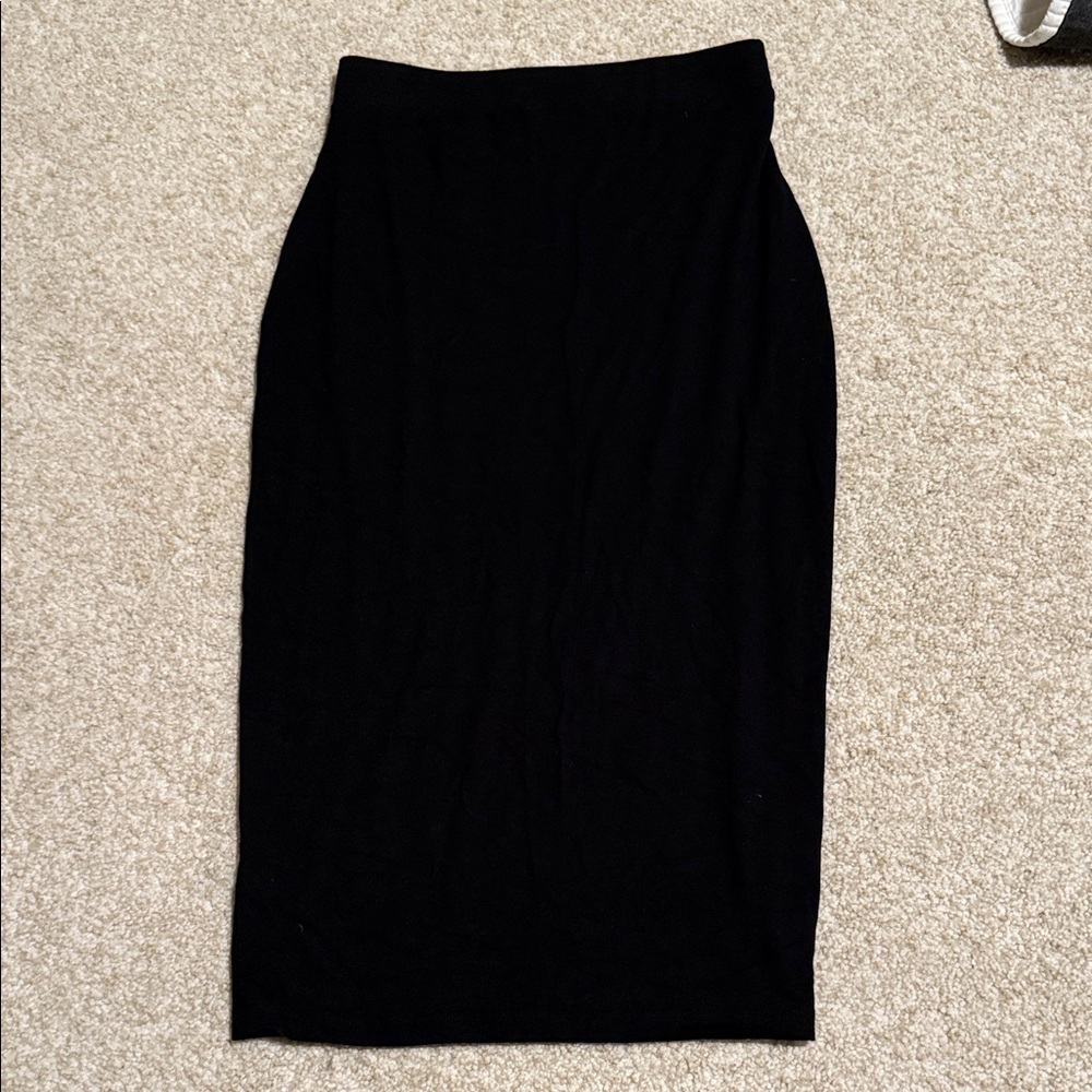 ASOS black midi cotton skirt